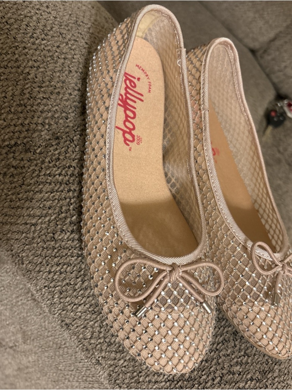 Jellypop Women's Blush Metallic Ballet Flats - Picture 4 of 8